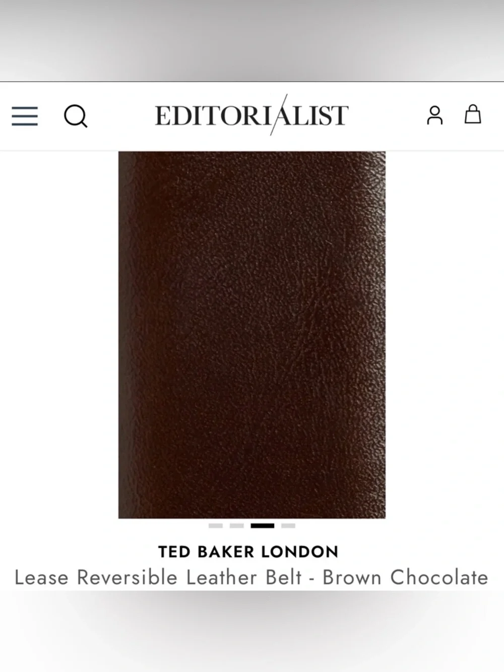 Old money classic Men's Ted Baker Brown Leather Belt 34